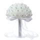 thumbnail image 2 of Ramo de rosas blancas nupciales con diamantes • Cinta de boda • Flores artificiales • Decoración del hogar • Ramo de dama de honor, 2 of 9