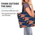 thumbnail image 2 of Disketp Bowling Ball And Flame Bolsa Tote Estampada para Mujer, Bolso de Hombro y de Mano para Compras y Viajes, 2 of 8