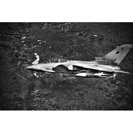 North Wales Accent A Royal Air Force Tornado GR4 during low fly training in North Wales Canvas Art - Andrew ChittockStocktrek Images (34 x 23) ()