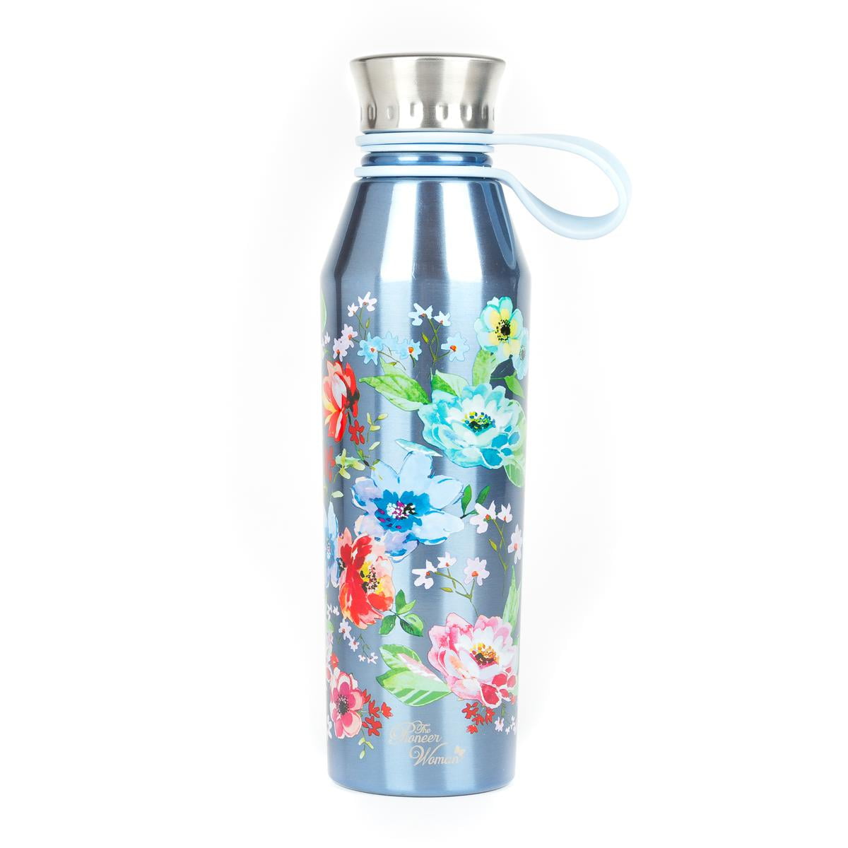 The Pioneer Woman 18oz Double Wall Vacuum Insulated Blue Stainless Steel Water Bottle by core home