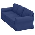 thumbnail image 3 of Premium Heavy Cotton Ektorp 3 Seat Sofa Cover Replacement Compatible with IKEA Ektorp Three Sofa Slipcover (Deep Blue), 3 of 3