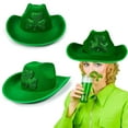 thumbnail image 2 of Gqtwoy St Patrick's Day Hat with Light, Green Velvet Leprechaun Hat, Party Accessories for St. Patrick's Day, Christmas Tree Topper, Costume Hat for Adults, Eye-catching Holiday Decoration, 2 of 5