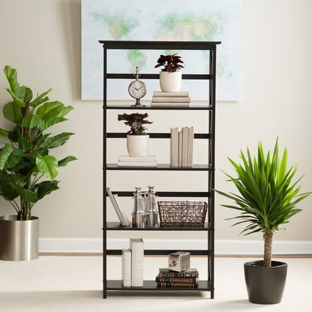 Casual Home Montego 5-Shelf Bookcase - Black