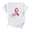 White, variant on IROINNID Discount Breast Cancer T-Shirt for Women Pink Ribbon Loose Summer Loose Print Round-Neck T-Shirt Short Sleeve Blouse,Green