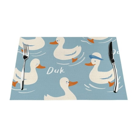 

Close-up hand-painted designs of animals mats for kitchen and dining tables washable and durable PVC mats heat-resistant and non slip mats for indoor/outdoor use