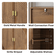 thumbnail image 5 of Hommoo Wood Buffet Cabinet, Sideboard Buffet Cabinet with Storage, Multifunctional Accent Cabinet for Living Room, Entryway Hallway, Office, Kitchen, Walnut, 5 of 6