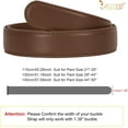 thumbnail image 6 of Ratchet Belt Replacement Strap 1 1/8", Leather Belt Strap for 35MM Slide Click Buckle, 6 of 9
