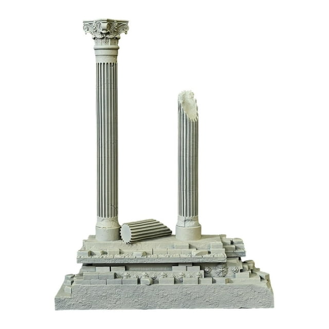 Columna romana decorativa de resina para acuario, decoración de acuario mini, 18,5 cm Conjunto B