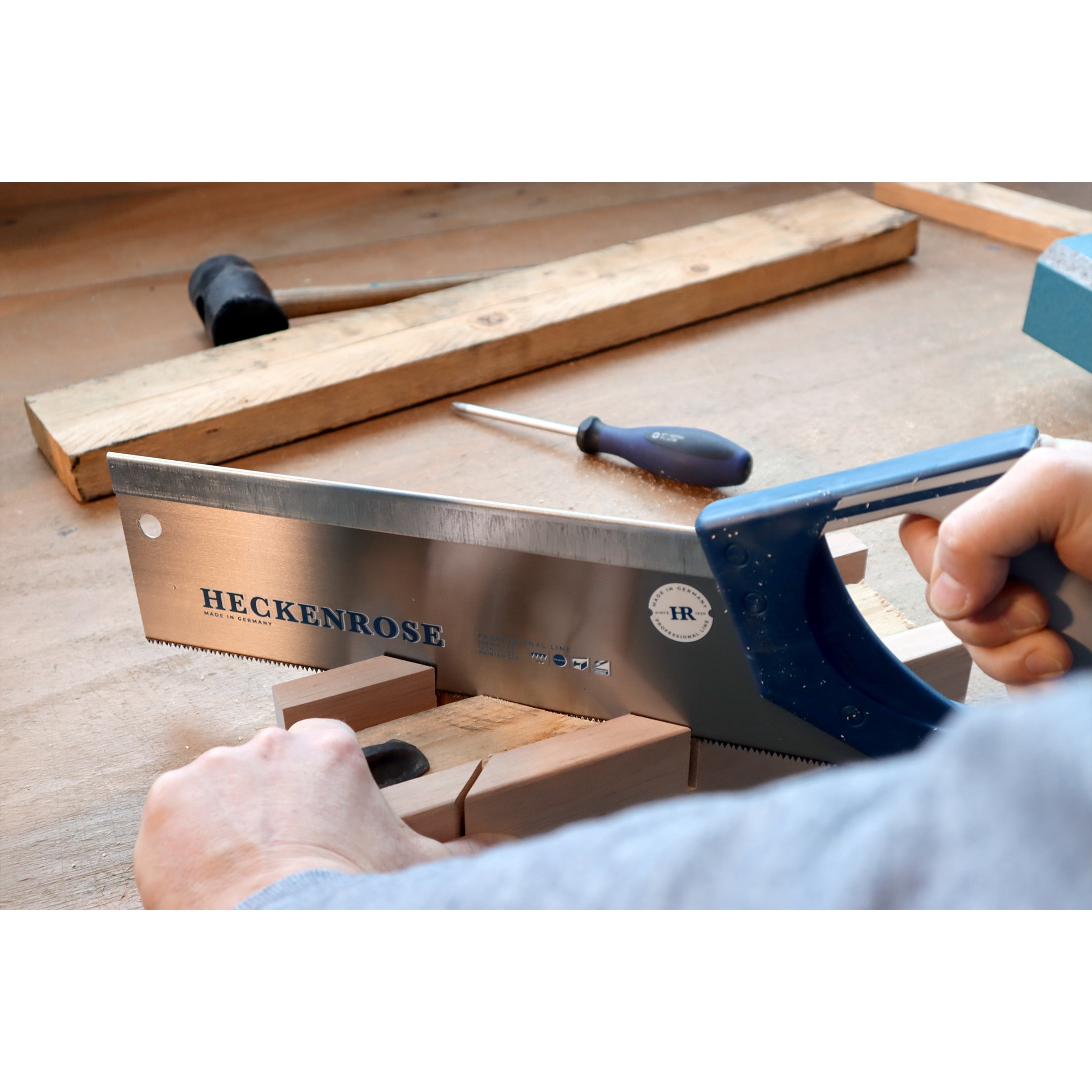 HECKENROSE, Back Saw Made in Germany 350 mm Robust Steel Back Ergonomic Handle