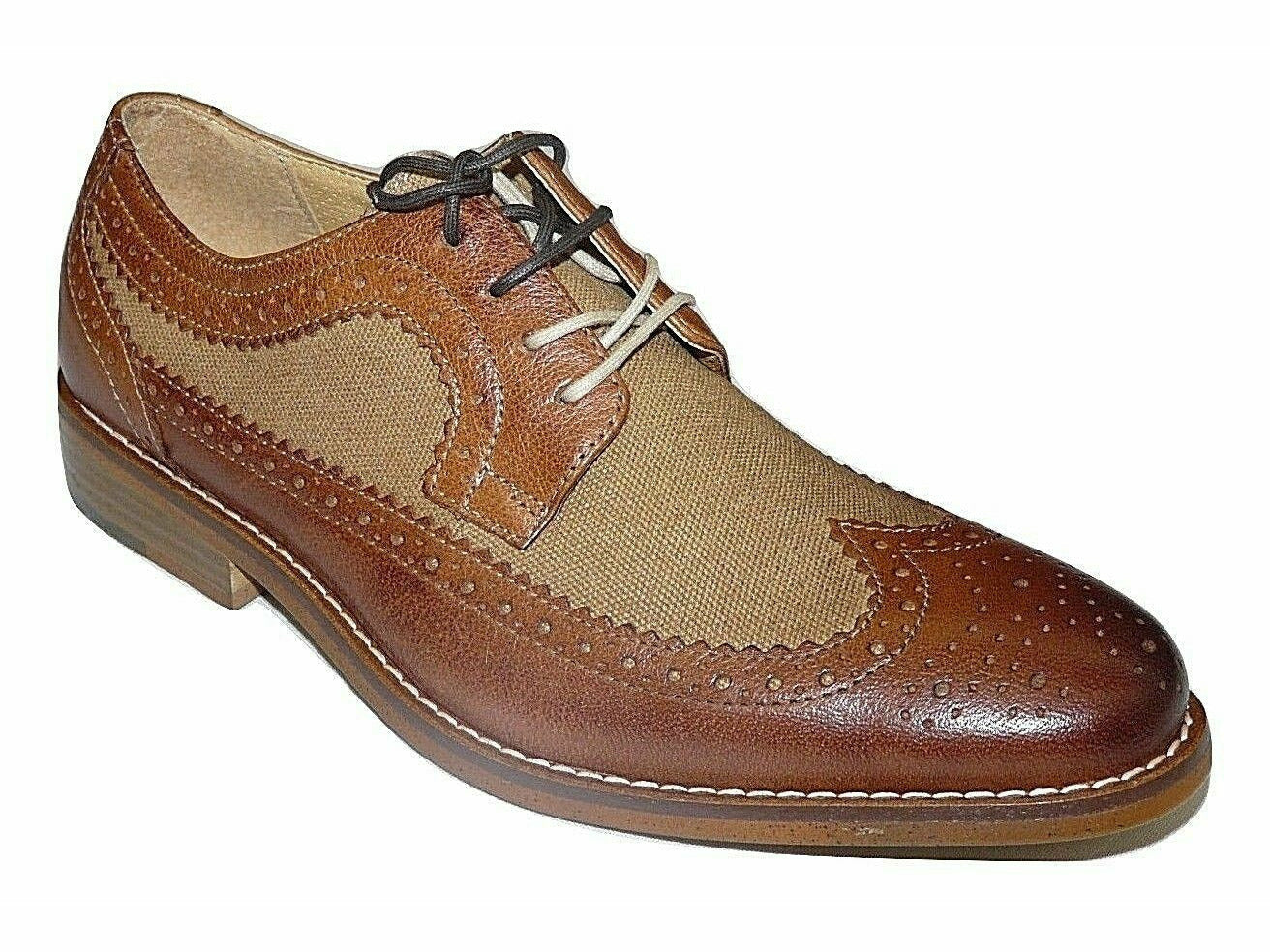 Men's Shoes Bass Leather Wingtip Lace 