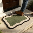 thumbnail image 6 of Small Area Rug, Non-Slip Rubber Backing Washable Doormat, Fade Resistant, Absorbent for Living Room Laundry, Green 23.6*15.8In, 6 of 7