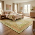 thumbnail image 4 of 8x10 Modern Geometric Green Olive Area Rug, Washable Low Pile Carpet with Non-Slip Backing, Stain-Resistant for Living Room, Bedroom, Playroom, 4 of 7