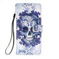 thumbnail image 2 of Allytech Wallet Case for Samsung Galaxy Note 20 Ultra, 3D Pattern Design PU Leather Folding Stand Protection Cards Holder Anti-scratch TPU Bumper Flip Cover for Galaxy Note 20 Ultra, Skull, 2 of 10