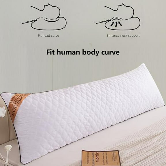 1 Packs Quilted Bolster Pillow 1 Meter Long Body Pillow for Bed Sofa Couch Support Soft Comfortable Decorative Pillow for Adults Bedroom Living Room