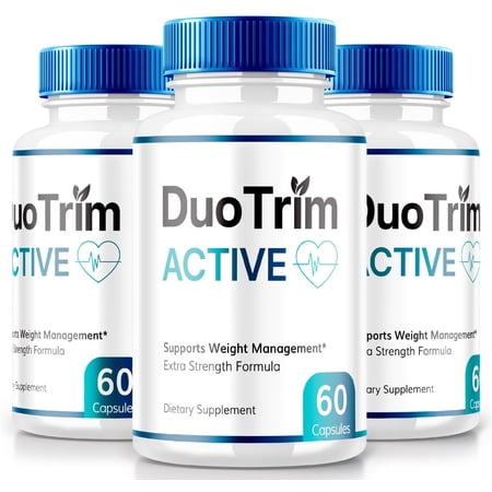 (3 Pack) Duo Trim Active Pills, Duo Trim Active Advanced Formula Capsules, Maximum Strength Supplement for Weight Loss, All Natural Support, DuoTrim Vitamins for Overall Health (180 Capsules)