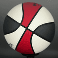 thumbnail image 2 of Invicto BR1001 Men's Composite Leather Basketball, Official Size and Weight, Red, White, and Blue, 2 of 3