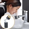 thumbnail image 3 of Yeacher Tap Aerator 720°Rotation Universal Splash-Proof Swivel Water Saving Faucet Water Saving Bathroom Filter Foamer Aerators Rust Proof Leakproof Design with Double O-Ring, 3 of 7