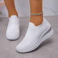 thumbnail image 5 of Miluxas Women Wide Width Breathable Walking Comfortable Slip on Sneakers,Non Slip Arch Support Slip on Shoes White 9.5(43), 5 of 9