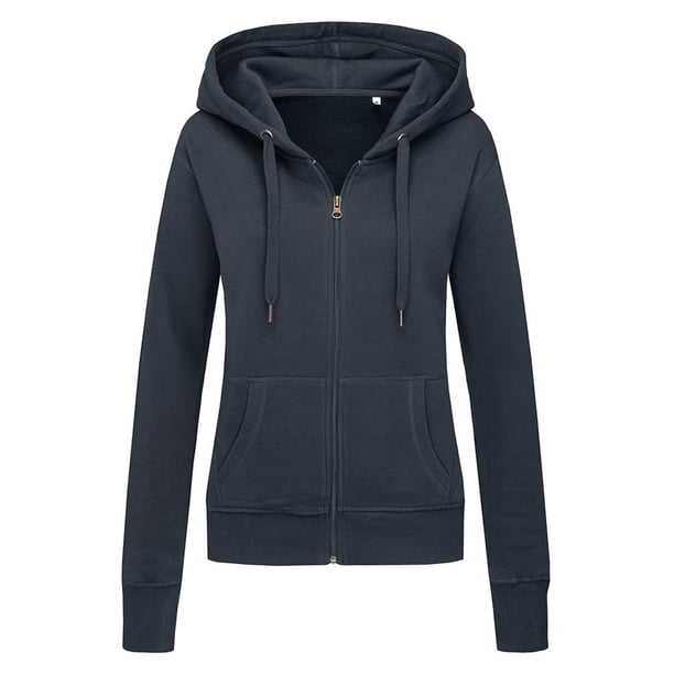 Stedman - Sudadera active con cremallera y capucha para mujer (Azul medianoche)