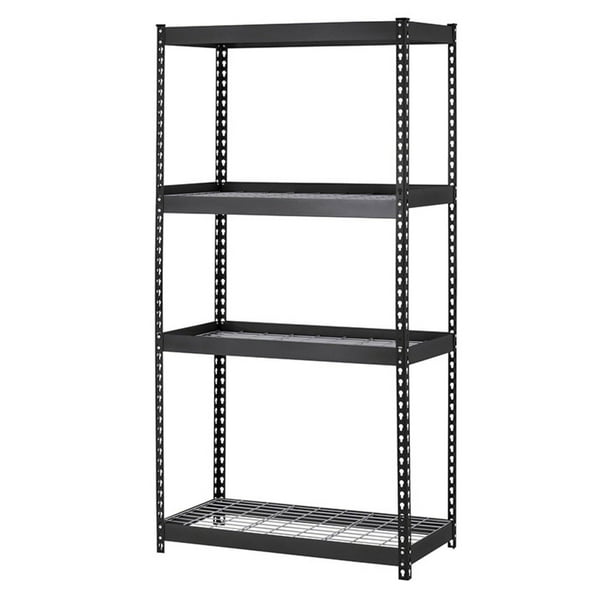 Edsal 36"W x 18"D x 6"H 4Shelf Unit, Black
