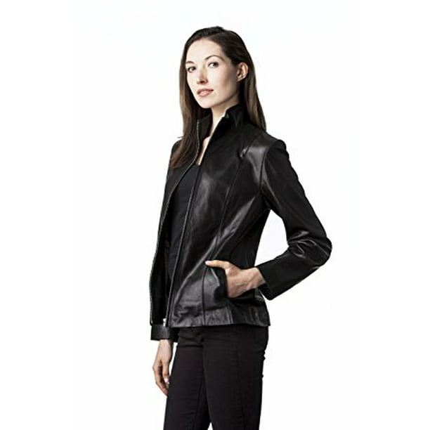 Mason & Cooper Lyanna Moto Leather Jacket - Walmart.com