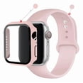 thumbnail image 1 of Correa de Silicona con Funda Protectora de Cristal para Apple Watch, Compatible con Todas las Series, 1 of 4