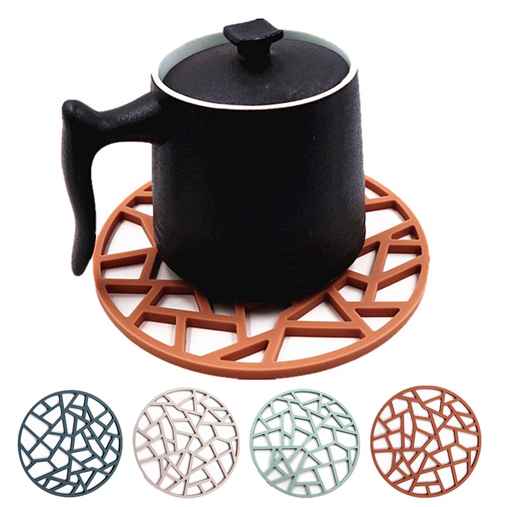 SPRING PARK Silicone Trivets Mats for Dishes and Pots,Trivets Hot Pads for Table Countertops