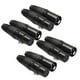 thumbnail image 2 of Negro 8 piezas 4 macho 4 hembra XLR 3 pines micrófono Audio Cable conectores enchufes, 2 of 9