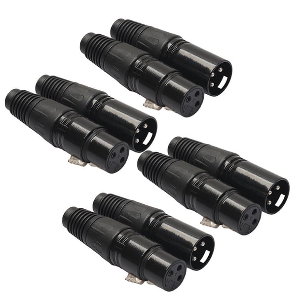 8pcs XLR 3Pin Audio Micrófono Cable Conector Macho + Hembra MIC Plug Adaptador XLR Likrtyny Accesorios electrónicos