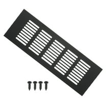 Uxcell 9"x3.2" Rectangle Air Vent Cover Door Grille Ventilation Cover Louvered with Screws for Cabinet Black