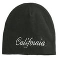 thumbnail image 5 of California Letter Embroidered Big Size 8 Inch New Solid Color Short Beanie - Charcoal XL-3XL, 5 of 5