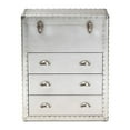 thumbnail image 3 of Baxton Studio Serge Silver Metal 3-Drawer Accent Storage Chest, 3 of 5