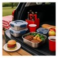 thumbnail image 5 of 4 PC 1800ML/61oz Extra-Large Stainless Steel Food Storage Containers with Lids & handle– Airtight & Leak -Microwave/Oven/Freezer Safe - BPA Free - Ideal for Meal Prep, Kimchi,Storing Leftover & Lunch, 5 of 6