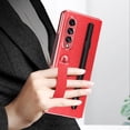 thumbnail image 7 of K-Lion for Samsung Galaxy Z Fold 3 7.6 Inch Hybrid Case, Luxury PU Leather Plating Mirror PC S Pen Holder Slot Hand Strap Stand Function Cover Shockproof Protective Folio Case, Red, 7 of 7