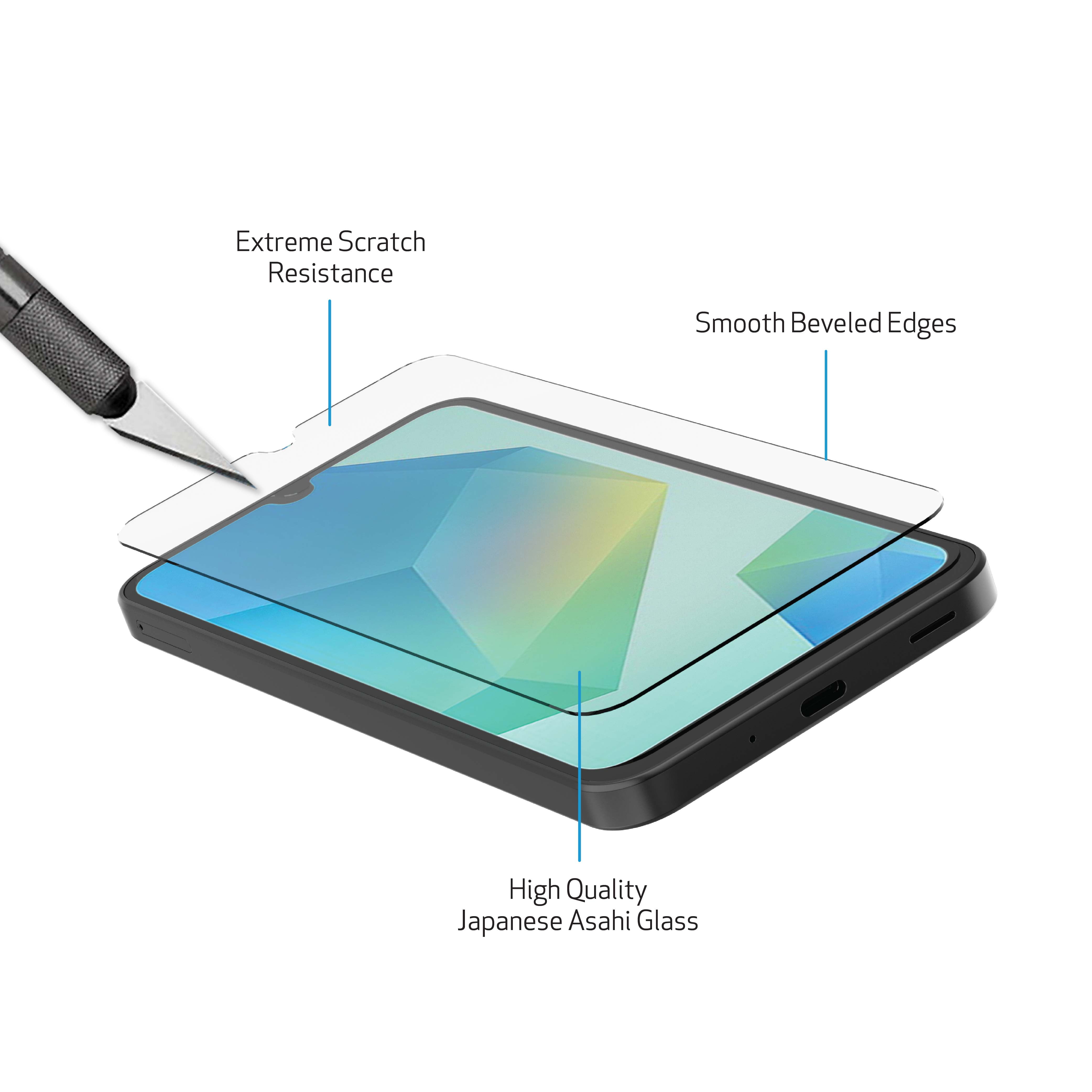 DuraGlass Tempered Glass Screen Protector with Quick Installation Tray for Samsung Galaxy A16 5G