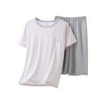 thumbnail image 2 of DAETIROS Kids Pajamas Sets-Soft Cotton Short Sleeve Top and Loose Shorts Kids Summer Clothes Gray Size 4 T, 2 of 8