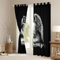 thumbnail image 3 of Homewish Cartoon Girls Black Out Curtains,Merry Christmas Curtains Pack of 2 (42x63 Each),Gray Black Bedroom Curtains For Girls Kids,Breathable Home Decor, 3 of 6
