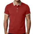 thumbnail image 2 of COSFO Colorblock Mens Golf Polo Shirts Short Sleeve Casual Golf Shirt Quick Dry Performance Pullover Collared Loose Fit Tops, 2 of 7