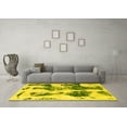thumbnail image 3 of Ahgly Company Machine Washable Indoor Rectangle Abstract Yellow Modern Area Rugs, 7' x 10', 3 of 4