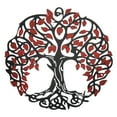 thumbnail image 1 of Uxcell Decoración de Pared de Metal en Forma de Árbol, Escultura de Pared del Árbol de la Vida, Adorno de Pared Colgante, Rojo y Negro, 1 of 7