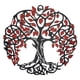 thumbnail image 1 of Uxcell Decoración de Pared de Metal en Forma de Árbol, Escultura de Pared del Árbol de la Vida, Adorno de Pared Colgante, Rojo y Negro, 1 of 7