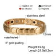 thumbnail image 5 of Therapeutic Energy Healing Bracelet Magnetic Forbangle Arthritis Bracelets Pain Men Wristband Magnet Energy Anklet Health Tunnel Carpal Gold, 5 of 5