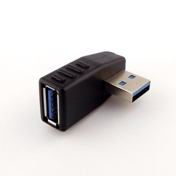 FOR 1Pcs USB 3.0 A Male 90 Degree Left Angled To USB A Female Extension Convertor Adapter