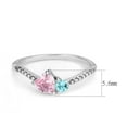 thumbnail image 2 of Rings for Women Silver 316L Stainless Steel DA384Q - AAA Grade Cubic Zirconia in Multi Color, 2 of 6