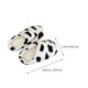 thumbnail image 2 of GOOHOCHY 1 par de pantuflas cálidas con estampado de vaca para estudiantes (negro y blanco), 2 of 8
