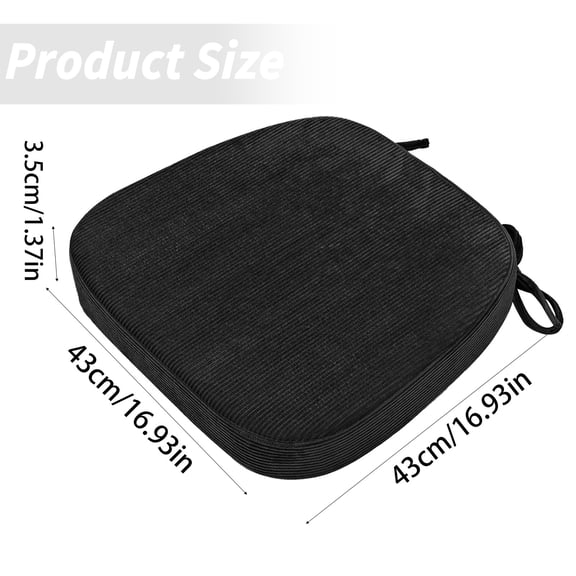 1 Cushion Shaped Chair Cushion 6.5" Thick Corduroy Seat Pad for /Dining Chairs