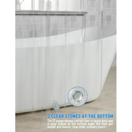 12 Gauge Heavy Duty Crystal Clear Thick, Can You Put A Clear Shower Curtain In The Washer