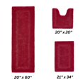 thumbnail image 2 of Better Trends Premium 3 Piece Bathroom Rug Set 100% Cotton, Extra Soft Tufted Bath Mat, Water Absorbent & Reversible Mat, Red Lux Collection, 2 of 2