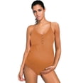 thumbnail image 1 of Traje de baño de una pieza para mujeres embarazadas, color sólido, diseño simple, que cubre el vientre, suelto, que sujeta el vientre, traje de baño de playa sexy de triángulo, 1 of 6