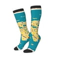 thumbnail image 2 of Balery World Map With Landmarks Fun Novelty Socks Men'S Women'S Crew Socks Funny Crazy Novelty Socks Quirky And Cool Socks, 2 of 9